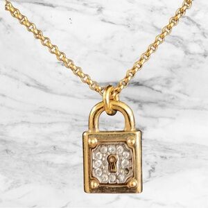 Y2K Juicy Couture Gold Lock Necklace